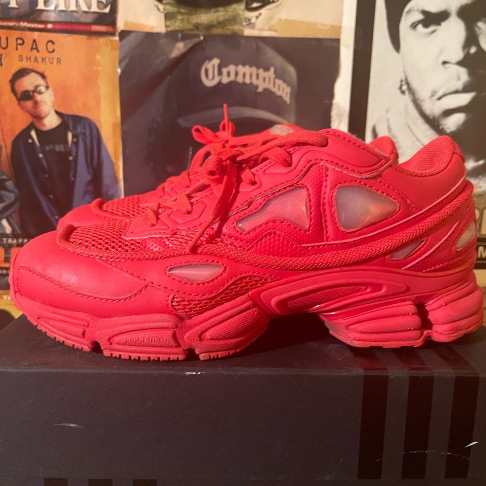 Adidas X RAF Simons Ozweego Triple Reds size 6.5